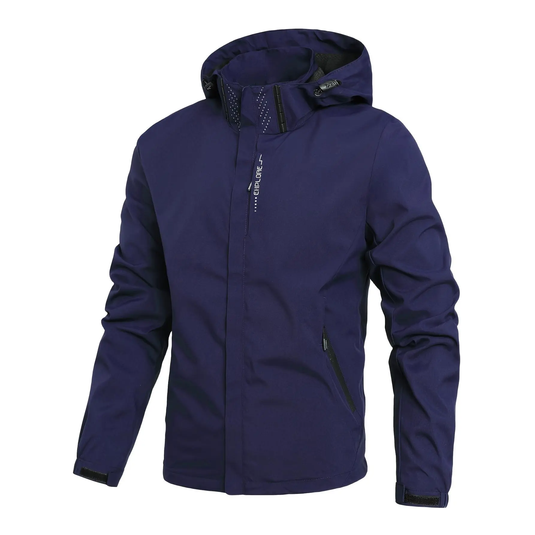 2026 Men's Waterproof Rain Jacket Lightweight Hooded Shell Outdoor Hiking Windbreaker Casual Tropical Short-Sleeve, Fall Jacket Men's, Men's Winter Coat, Men's Casual Jacket, Men's Outerwear, Fashion Jacket Men's