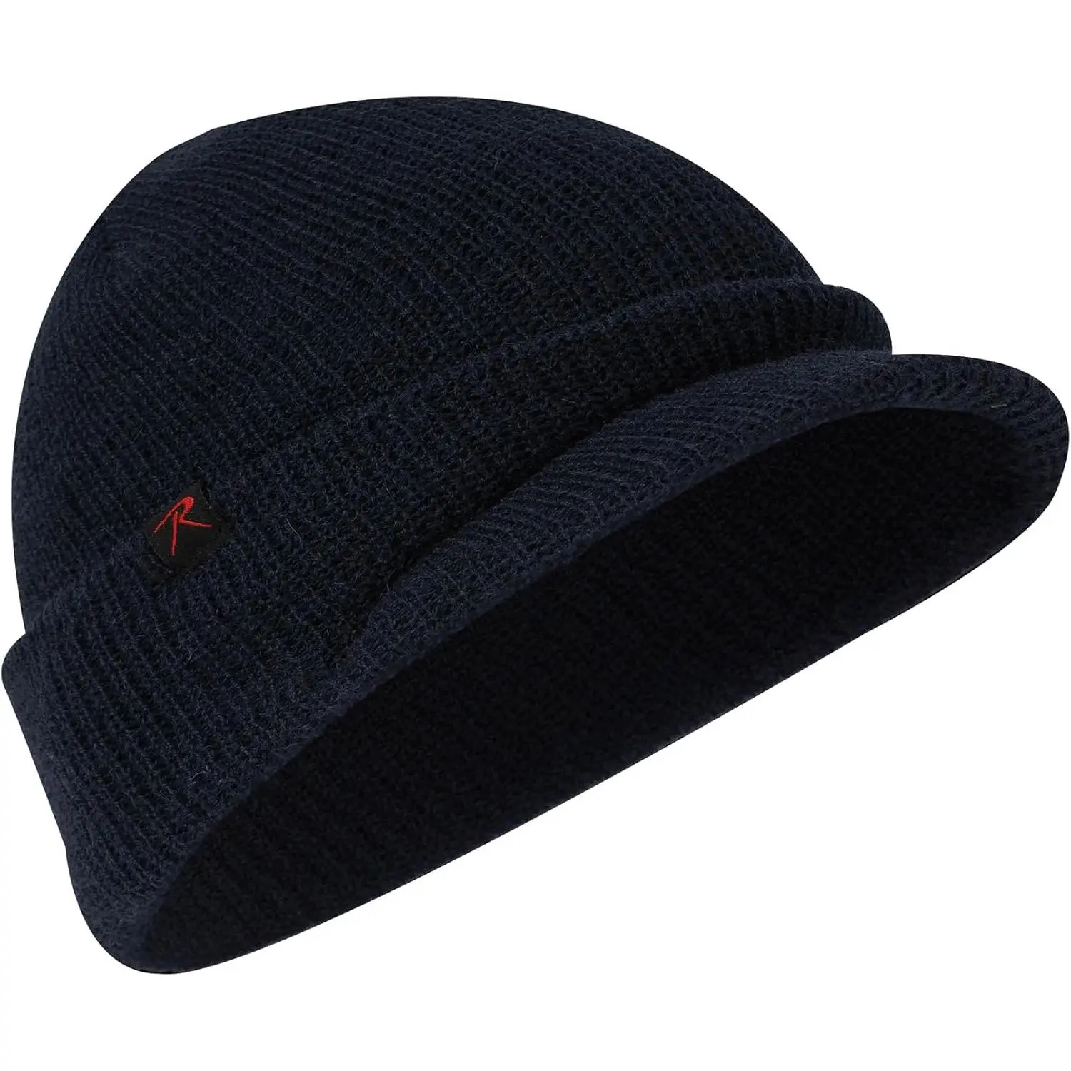 100% Wool Watch Cap with Brim, 1-Size Sports & Outdoor Visor Beanie Hat, Ideal for Winter Activities, One Size