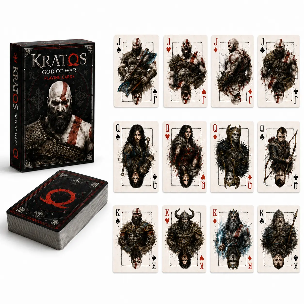 God of War Kratos Playing Cards, The Ultimate Unique Gift for Gamers & Playstation Fans