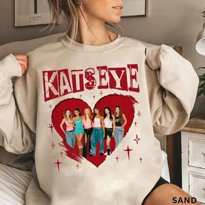 [Sale Off Up To 15% + Free Ship] Katseye Music Sweatshirt, Vintage Katseye Kpop Graphics Shirt, Katseye Beautiful Chaos Shirt, Katseye Gnarly Shirt, Gabriela Shirt, Unisex