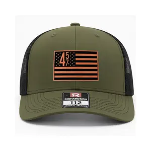 Trump 45 47 Leather Patch Hat, Patriotic American Flag Graphic Cap, Republican President Supporter Custom Snapback, Cool Election National Pride Statement Gift For Him, Vintage Country Classic Sun Cap, Casual Outdoor Daily Wear Headwear
