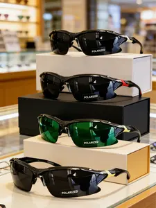 4PCS Trendy Sports Sunglasses | Viral Outdoor Wrap Around Sun Glasses | Polarized UV400 Protection Eyewear | Lightweight Anti Glare Shades for Men Women Fishing Hiking Cycling Driving