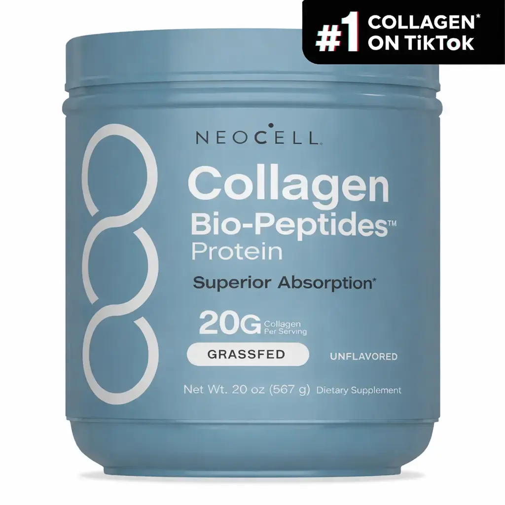 NeoCell Collagen Peptides Powder 20oz - Grassfed Protein Supplement - Advanced with 18 Essential Amino Acids