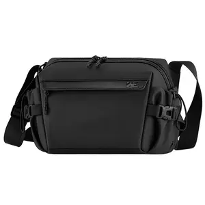 1pc Casual Crossbody Bag, Adjustable Crossbody Shoulder, lightweight textured design, pressure and scratch resistant, waterproof stylish shape, multi-compartment large capacity, multiple carrying modes, perfect for daily commute and travel outings