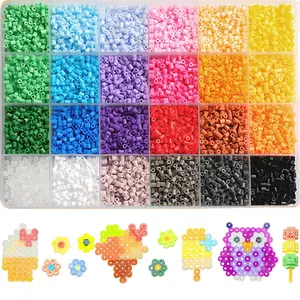 24 Colors 12000 Pieces 2.6mm Bead Set, DIY Jewelry Making, Pixel Art Puzzle, Handmade Gift, Craft Kit for Creative Projects