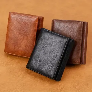 Vintage  Men's Wallet, RFID Blocking Multifunctional Men's Credit Card Holder, Multi-card slot large capacity folding wallet, convenient for carrying when going out, a suitable gift for men