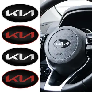 1/2PCS Car Steering Wheel Center Emblem Cover Sticker Decoration Accessories For KIA Rio Ceed K2 K3 K5 RIO 3 4 Sportage Cerato Soul Sorento Picanto Optima