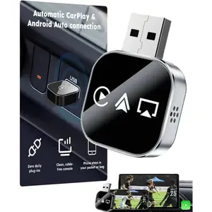 Wireless Carplay Adapter, 3-In-1 USB A/c Android Car System Bluetooth-compatible Video Box, Screen Mirroring for iOS Phone, Car Play Accessory for iPhone