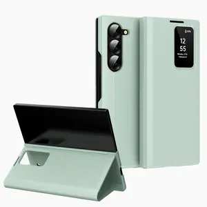 Solid Color Phone Case with Card Slot, Anti-fingerprint & Anti-oil Phone Protective Cover, Phone Accessories Compatible with Samsung Z Fold 6/5/4/3