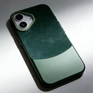 Flannel Double Color Phone Case for iPhone 16 Series, Luxury Matte Shockproof Protective Cover with Camera Lens Protection