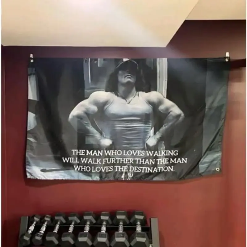 3x5 Ft Sam-Sulek Motivational Gym Flag - Size-Clearly Marked Workout Lifting Wall Decor Banner for Home Gym Tapestry Decor