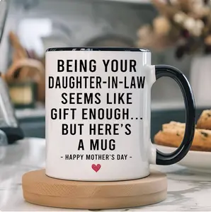 Being Your Daughter In Law Mug, Funny Mother In Law Mug, Mother's Day Gift Idea For Mom, Funny Coffee Cup with Name, Custom Mug