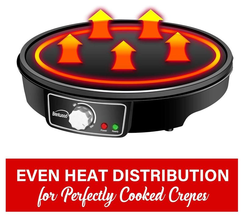 Brentwood 12-Inch Electric Non-Stick Crepe Pancake Maker