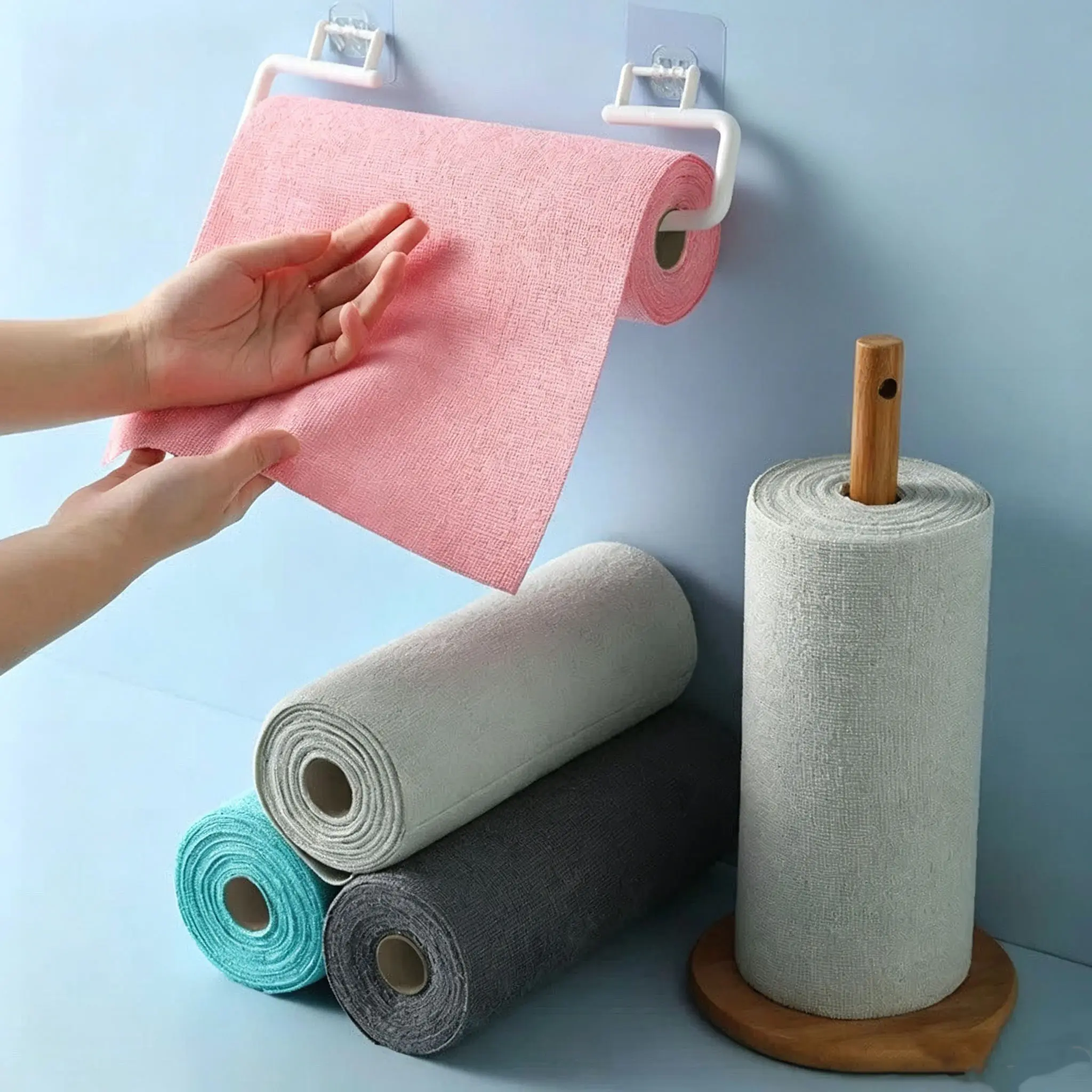 Reusable Microfiber Cleaning Cloths, 20pcs/Roll Lightweight Portable Travel Cloths, Absorbent Detailing Tool, Soft Multipurpose Towel for Home, Kitchen