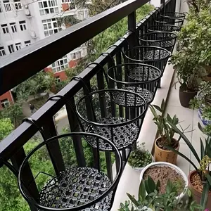 Outdoor Hook Flower Pot Support, Rustproof Iron Hanger Rack for Garden Balcony Plant Decor