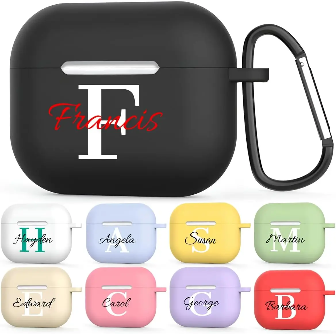 Custom Personalized Name for AirPods 4 Case(2024),Customized Text for AirPod 4th Generation Cases Soft TPU Protective Case with Keychain (Airpods 4 Case) | Custom Personalized Name