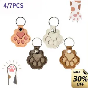 4/7pack-Cat and dog hair keychain hanger creative pet cat and dog hair decoration for pet owners to collect and commemorate.Cat and dog hair keychain owners to collect and commemorate