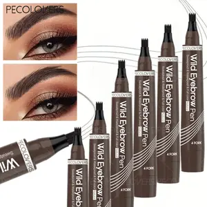 6pcs/set Waterproof Eyebrow Pen，Smooth，Non-Dyeing，Four-pronged Liquid Eyebrow Pen