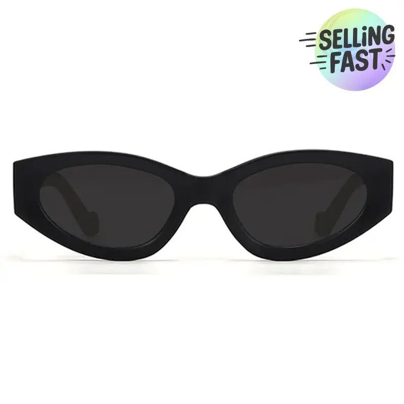 Kat x Money Moves - Black Cateye Sunglasses for Abundance & Success