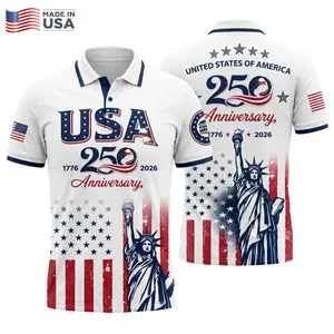 Tee4daddy - 4th of July Polo Golf Shirt, Comfortable Streetwear, Men Polo Shirt, Casual Streetwear outdoorfun outdoorfun