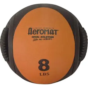 Aeromat 35132 Dual Grip Power Med Ball- Black- Orange