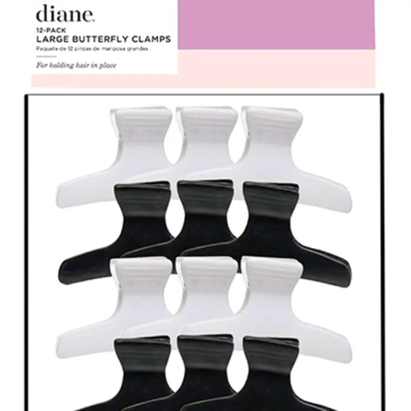 Large Butterfly Clamps, 3.25 in, 12-Pack
