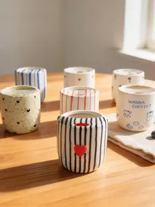 Handcrafted Ceramic Coffee Cup Unique Hand-Painted Design High-Temperature Resistant Dishwasher & Microwave Safe Lead-Free Glaze Ideal Gift for Her Birthday Perfect for Coffee Lovers Ceramic Mug with Sip Hole Travel Mug Handmade Mugs