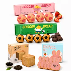 Cute Oh Oh Cubie Collection - Soccer, Bunny, Milk Tea & Chocolate Variants - Real Ingredients, No Preservatives, Fresh Bread