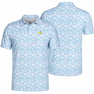 Masters 2026 PGA Print Golf Polo Shirt for Men and Women, Functional Relaxed Classic Style