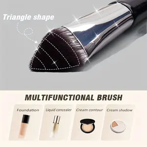 2pcs Triangle Makeup Brushes Set, Foundation Brush, Contour Brush, Concealer Brush, Highlighter Brush, Professional Detail Brush
