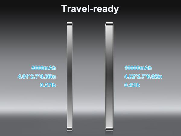 [Trusmí ] for Magsafe Portable Charger,5000mAh Slim Wireless Magnetic Power Bank with USB C Charging,Travel Essential for Magsafe Battery Pack Compatible with iPhone 17/16/15/14/13/12 Series,Graphite Gray