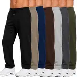 3-Pack Men's Classic & Cargo Heavyweight Fleece Sweatpants with Open Bottom (S-3XL)