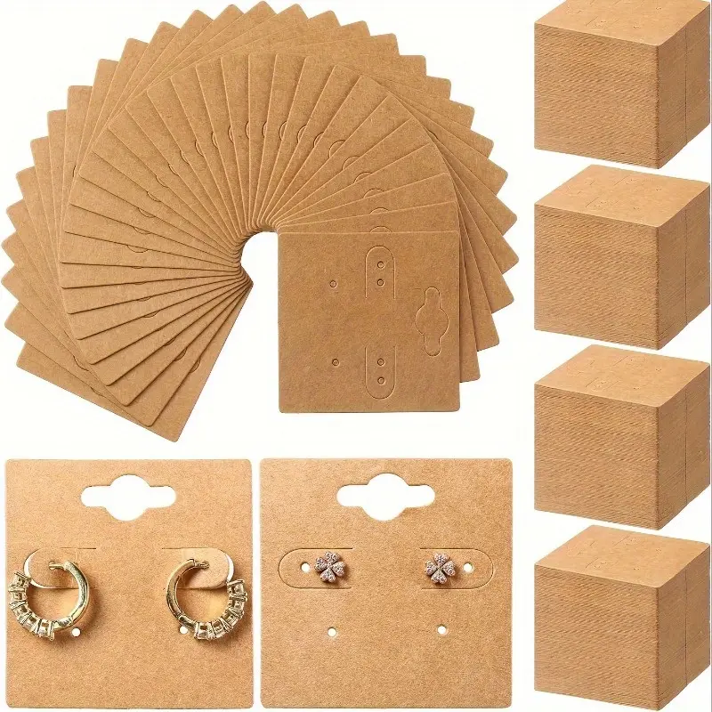 200pcs, 6 Holes, Cardboard Jewelry Packaging - Jewelry Making Display & Packaging Supplies, Earring Holder, Jewelry Stand, Jewelry Organizer