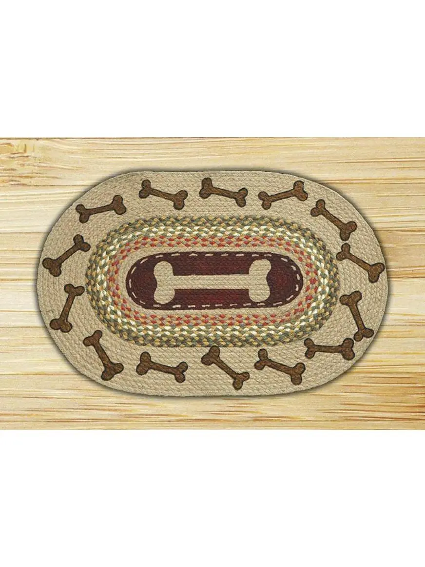 Oval Shape Dog Bone Decorative Patch for Household Textiles, Carpets & Rugs