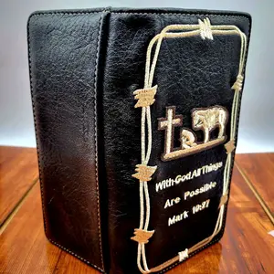 Praying Cowboy Western wallet Cowboy wallet Religious wallet  embroidered faux leather long checkbook bifold wallet black.