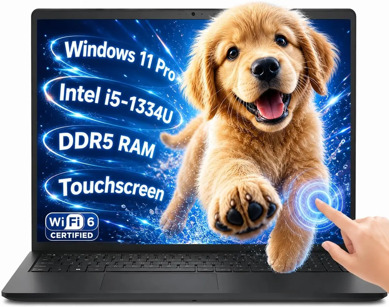 Dell 15 Touchscreen Laptop, Intel i5-1334U, 8GB DDR5 RAM, 512GB SSD | 15.6" FHD Anti-Glare LED Display | Intel Graphics | Windows 11 Pro | Wi-Fi 6 | Business Laptop for Work, Study