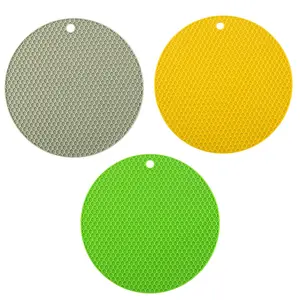 Protect Your Table From Burns! 3 Pack Silicone Air Fryer Mats, Heat Resistant Non-Slip Trivets, Soft & Durable, for Hot Pots Bowls Dishes, Kitchen Countertop Protector, Essential Home Supplies