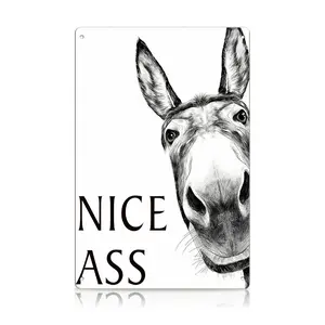 cheese head 1pc Funny Donkey "Cheese Heads" Bathroom Art Sign (8 x 12 Inch) – Farmhouse Vintage Metal Tin Wall Decor for Home, Restaurant, or Bar, Retro Donkey Lover Gift, Country-Style Bathroom & Kitchen Romantic LED Base I Love You Keepsake