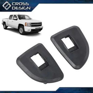 CROSSDESIGN Rear Window Switch Bezels LH&RH Fit For 2009-13 Chevy Silverado Sierra Ext Cab