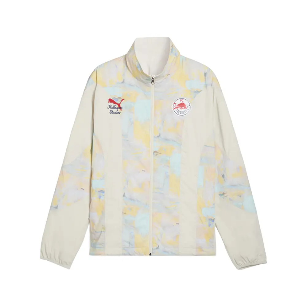 PUMA Mens X Kidsuper Fc Red Bull Salzburg Reversible Jacket Athletic Outerwear Casual - Off White