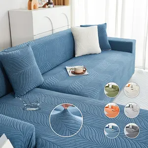1 Piece Waterproof Jacquard Velvet Sofa Cover - Suitable for All Seasons, Integrated Wrap Design, Dustproof and Non-Slip Sofa Protector, Suitable for Living Room, Bedroom, and Various Sofas, Dustproof Sofa Slipcover, Universal Sofa Protector