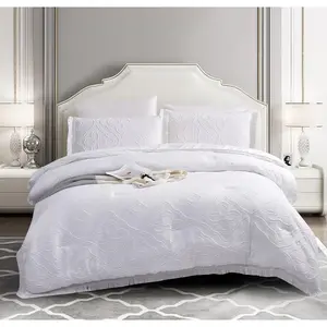 Boho King Size Comforter Set White 3 Pieces Tufted Tassel King Comforter Set Lightweight Down Comforter King Size White Farmhouse Boho Bedding Comforter Bed Set Gift Choice