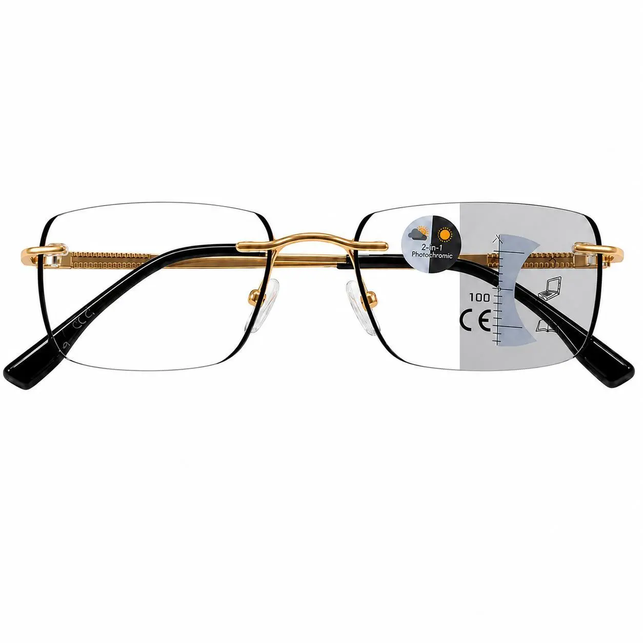 Gold Black Frame（1-piece pack）