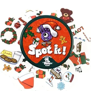 55Cards Iron Box: Fun and Engaging Puzzle Board Game for Kids Families and Parties! Birthday Gift‌ Halloween Present Christmas ‌New Year's Gift Themed Card Game Party Game Cards