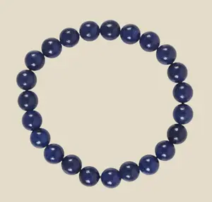 Lapis Lazuli Bead Bracelet - Natural Stone Beads - Stylish and Durable