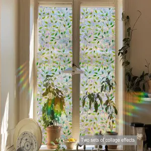 Vibrant Floral Flat 2D Window Sticker (30x120cm), Electrostatic Glass Decal for Bedroom Classroom Window Decoration, Xc20000-Yc