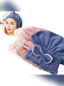 Ultrafine Fiber Quick-Dry Hair Drying Cap, High Absorbency Soft Comfortable Wrap, Suitable for Home Travel Gym Swimming, Essential Hair Care