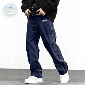 Men's Spring Casual Sports Trousers, featuring a loose straight-leg fit, suitable for both outdoor activities and home life, making it an ideal gift choice for couples.The pants have an adjustable drawstring,.men's wear flash sale.