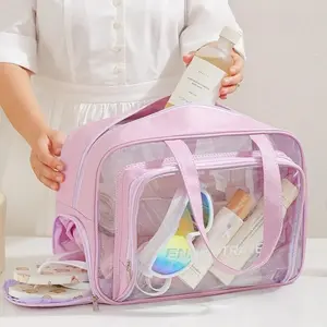 Large Capacity Dry Wet Separation Toiletry Bag, Portable Shower Bag, Swimsuit Organizer, Waterproof Handheld Bag, 1pcs
