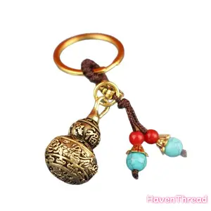 Brass Lotus Gourd Sculpture Pendant, Exquisite Openable Lotus Gourd Sculpture Pendant, Unique Car Accessory with Intricate Design and Compact Size for Easy Carrying, Craftsmanship